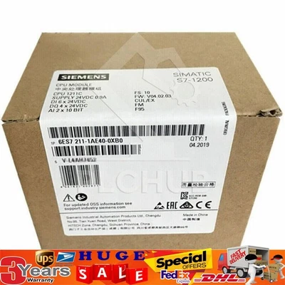 Nova CPU Siemens 6ES7 211-1AE40-0XB0 6ES7211-1AE40-0XB0 SIMATIC S7-1200 1211C - Imagem 1 de 3