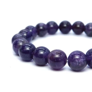 Purple Amethyst Bracelet, Purple Crystal Bracelet, Purple Gemstone Bracelet, 10m - Picture 1 of 4
