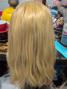 Casa Glam Long Honey Blonde 100% Human Hair USA Made Wig Lace Interior - Picture 1 of 7