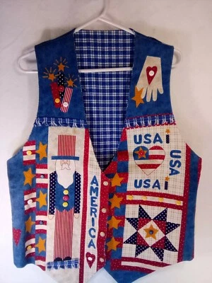 Americana USA CHALECO 20" ANCHO PECHO 27" LARGO HECHO A MANO G7 Foto 1 de 4