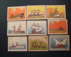 BONS POINTS HISTOIRE MARINE BATEAUX FRANCE ECOLE SCOLAIRE BOAT OLD LOT 9 IMAGES - Picture 1 of 2