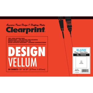 Clearprint 10001416 16 lbs. 11" x 17" Vellum Paper - Trans WHT (50/Pad) New - Picture 1 of 1
