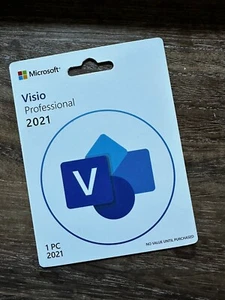 Microsoft Visio 2021 Professional - Full Version License Card- Lifetime - Picture 1 of 2