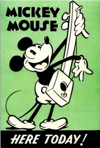 Disney Postcard Promotional Poster Mickey Mouse Today Celebrate 25th Anniversary - Picture 1 of 2