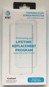 AT&T Tempered Glass Antimicrobial Screen Protector iPhone 14 Pro Max (6.7") 2022 - Picture 1 of 2