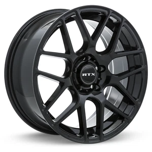 18 inch 18x8 RTX Envy Gloss Black wheel rim 5x120 +38 - Picture 1 of 1
