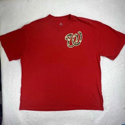 MLB Washington Nationals Men's 2XL Stephen Strasburg Camo Jersey Style T-Shirt Cover