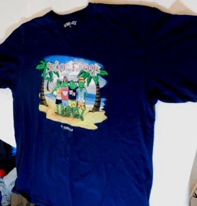 Senor Frogs St. Thomas T-Shirt XXL frogs 2 side Dark Blue - Picture 1 of 9