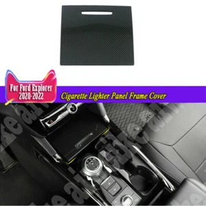 For Ford Explorer 2020-2024 Carbon Fiber ABS Cigarette Lighter Panel Frame Cover - Picture 1 of 6