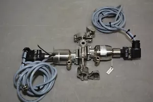 ^ Lot 2x Gemu P650 8M #AT0T1 Pneumatic Diaphragm Valves & Block #X3393 - Picture 1 of 9
