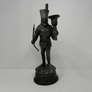 Deutscher Zinn gestempelt August Weygang 1726 Bergmann in Tracht Kerzenhalter - Bild 1 von 11