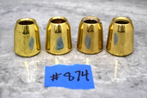 Juego de 4 seguidores de velas de latón usados para velas de tamaño 7/8" (#874) chalice co. - Imagen 1 de 5