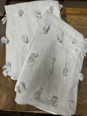 2 Anthropologie EURO Shams Embellished Tilly Silver Gray Metallic PAIR Foto 1 de 4