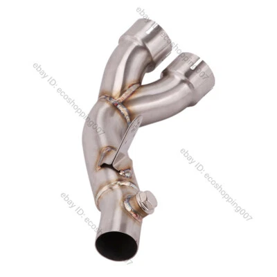 For Yamaha YZF R6 2006-23 Motorcycle Mid Exhaust Link Pipe Slip On Stock Muffler - Image 1 of 4