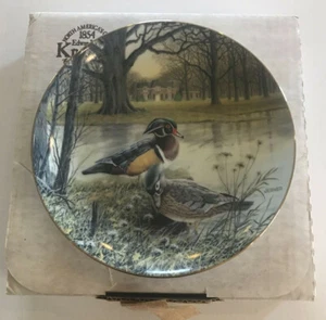 1987 The Edwin M Knowles China Company "The Wood Duck" plate. 8 1/2" Diameter - Picture 1 of 6