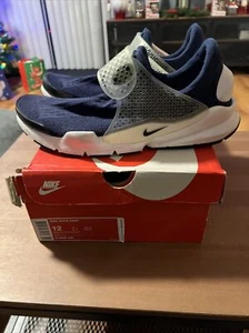 2016 Men’s Nike Sock Dart 819686 400 Midnight Navy Size  12 Used Authentic - Picture 1 of 8