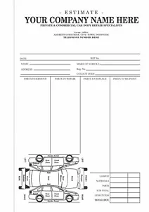 One A4 50 sets Duplicate Estimate Car Body Repair Book - NCR - Black Ink - Picture 1 of 3