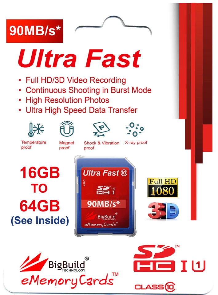 Ultra Fast Memory Card for Nikon COOLPIX S3300, S3500, S3600, S3700 Camera SDHC - Image 1 of 1