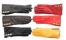 Coach Women's Leather Gloves, Triple Turnlock, Cashmere Lined 82825, MSRP $168