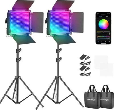 NEEWER RGB LED Video Light with APP Control 50W 660 PRO Video Lighting Kit - Image 1 of 4