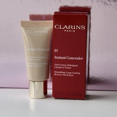 CLARINS INSTANT CONCEALER 01 SMOOTHING LONG-LASTING FULL SIZE 0.5 OZ. IN BOX NEW - Image 1 of 2