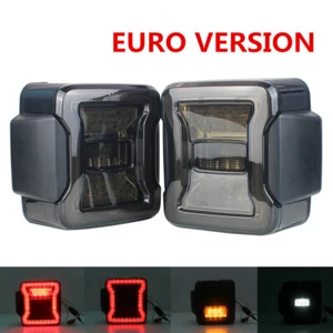 Euro par de luces de freno traseras LED señales de giro ahumadas para Jeep Wrangler JK 07-17 - Imagen 1 de 12