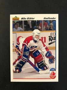 1991 - 92 Upper Deck Hockey Card #34 Mike Richter Team USA Canada Cup - Picture 1 of 2