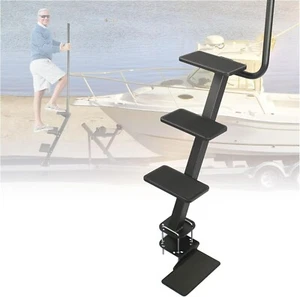 Heavy Duty Boat Trailer Steps - Non-Slip Ladder with Safety Handle 4 Step 2493 - Picture 1 of 7