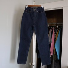 Vtg DKNY Dark Wash High Waist Jeans Denim 25 26