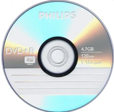 Disco multimedia 10 PHILIPS en blanco DVD+R Plus R logotipo marca 16X 4,7 GB Foto 1 de 3