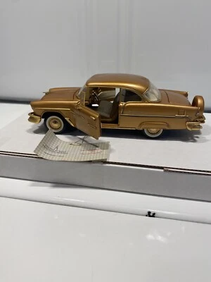 24 Kt Gold 1955 Chevrolet Bel Air Franklin Mint GMs 50 Millionth Car 1/24 Scale - Image 1 of 4