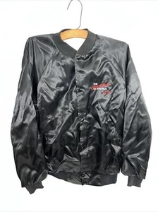 Vintage Chevrolet Heartbeat Of America Satin Jacket Bomber Large - Picture 1 of 5