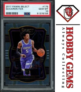 DE'AARON FOX PSA 10 2017-18 Panini Select RC Premier Level #175 C1 - Picture 1 of 2