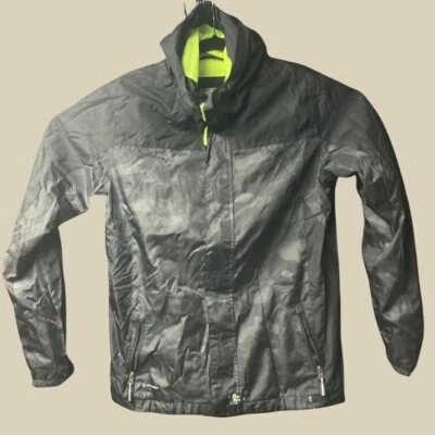 kids XL champion windbreaker jacket neon green and black - Image 1 of 4