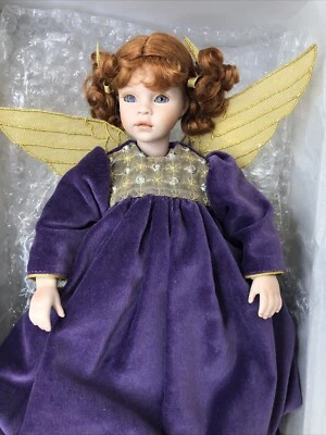 Muñecas de 12” de Pauline “Temperance” muñeca de porcelana y tela ángel pelirroja sin usar, en caja Foto 1 de 4