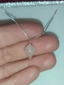 Collana in Argento 925 con Quarzo Rosa – Eleganza e Armonia per Attirare Amore - Foto 1 di 6