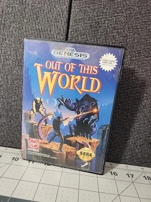 Out of This World (Sega Genesis Virgin Games 1994) Authentic Tested Case Game ** - Image 1 of 4