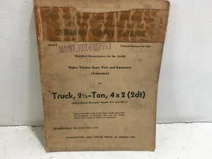 ORD 8 SNL G-541. Teile/Ausrüstung für LKW, 2-1/2 Tonnen, 4x2 (2dt), Harvester. 1945 - Bild 1 von 5