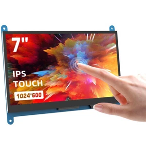 7’’ Raspberry Pi Screen Touch Screen HDMI Monitor, IPS FHD 1024×600 for TV PC - Picture 1 of 7