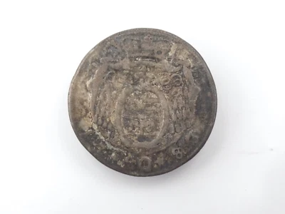 Original Salzburg 20 Kreuzer 1783 Hieronymus Graf Silver Coin Button - Image 1 of 2