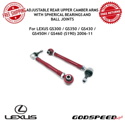 Godspeed Adj. Rótulas de brazo inclinado superior trasero para Lexus serie GS 2006-11 Foto 1 de 4