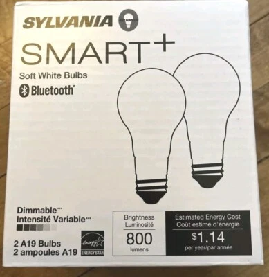 SYLVANIA Bluetooth LED Smart Light Bulb, A19 60W Dimmable - Image 1 of 4