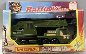 Matchbox Vintage Battle King K-113 Armoured Mobile Crane Open Box Unpunched - Picture 1 of 6