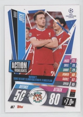 2020-21 Topps Match Attax UCL Extra Action Highlights Diogo Jota #AH7 - Image 1 of 2