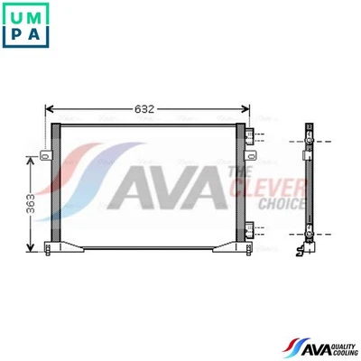 CONDENSER AIR CONDITIONING RTA5400 FOR RENAULT TRAFIC/II/Rodeo/Van/Bus  NISSAN - Image 1 of 4