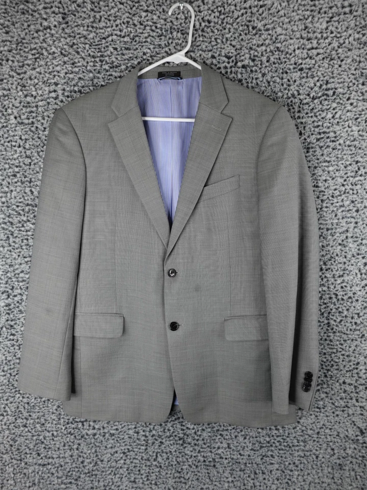 Tommy Hilfiger R40 Hombre Gris Lana Blazer Abrigo Deportivo 2 Botones Hecho en México Ja Foto 1 de 4