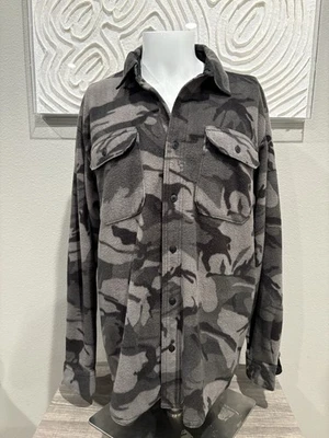 Wrangler Men’s SZ Large Camouflage Fleece LS Button Down Shirt  - Image 1 of 3