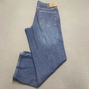 Vintage Eddie Bauer Jeans Mens 38x30 Blue Denim Relaxed Baggy Wide Grunge Y2K - Picture 1 of 13