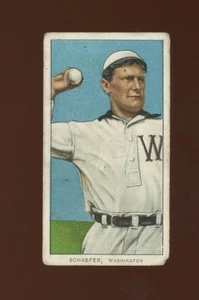 1909-11 T206 Baseball #421 Germany Schaefer (Washington) Polar Bear GD *h1 - Picture 1 of 2