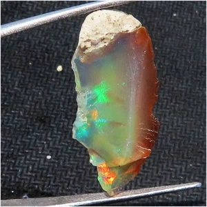 6.95 Ct Genuine Ethiopian Opal Rough , Uncut Welo Opal Rough 11x26x6 mm LK51 - Picture 1 of 7